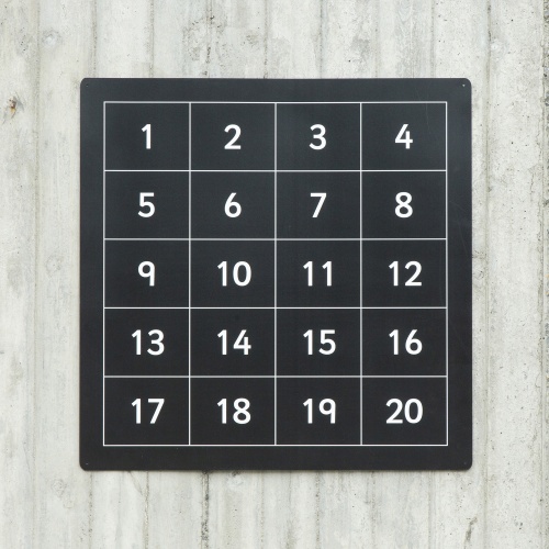 Numbers 1-20 Chalkboard Squares Set
